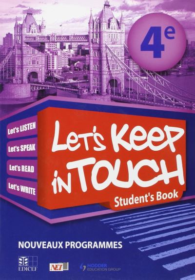 4ème Let's keep in touch Livre - NEI CEDA